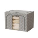 Caixa Organizadora Roupas Brinquedos Lençol Edredom Guarda Roupa Dobrável Visor Transparente