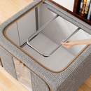 Caixa Organizadora Roupas Brinquedos Lençol Edredom Guarda Roupa Dobrável Visor Transparente